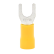 6mm Fork Crimp Terminal Yellow 36A, Bag of 10, for 4mm or 6mm cable